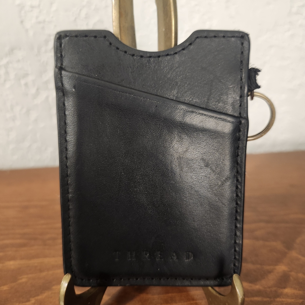 Thread brand Black Leather Wallet